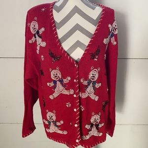 Carolyn Taylor Christmas cardigan large